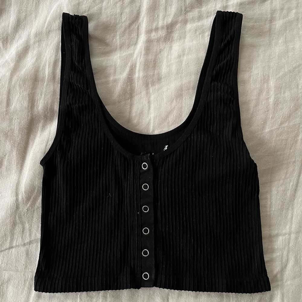 Free People button crop